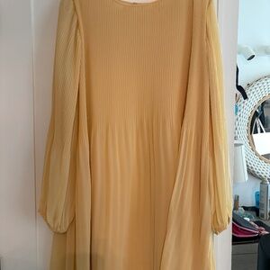 Light yellow flowy dress aritzia